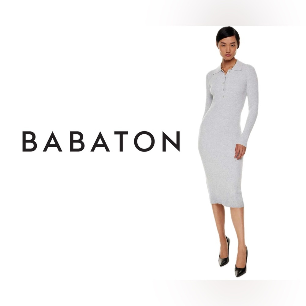 Babaton Gray Midi Dress
